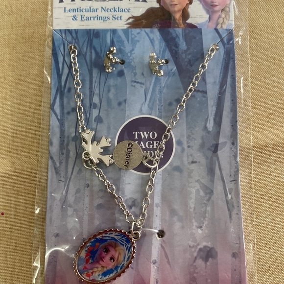 #5- Disney Frozen II Necklace & Post Earrings (AI) - Picture 3 of 5